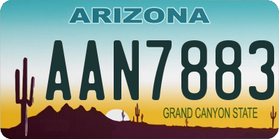 AZ license plate AAN7883