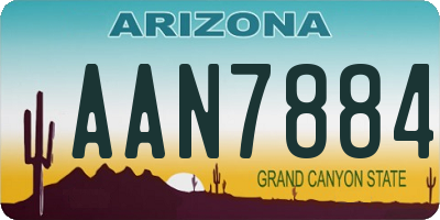 AZ license plate AAN7884