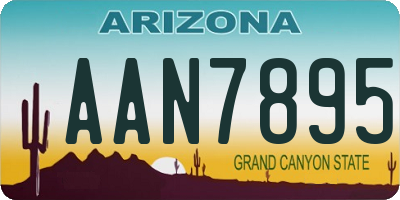 AZ license plate AAN7895