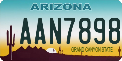 AZ license plate AAN7898