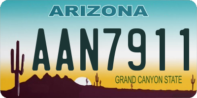 AZ license plate AAN7911
