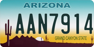 AZ license plate AAN7914
