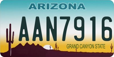 AZ license plate AAN7916