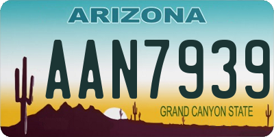 AZ license plate AAN7939