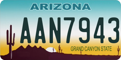 AZ license plate AAN7943