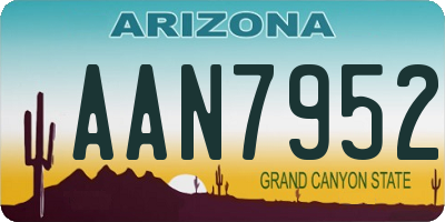 AZ license plate AAN7952