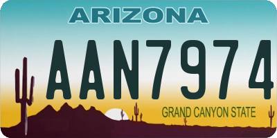 AZ license plate AAN7974