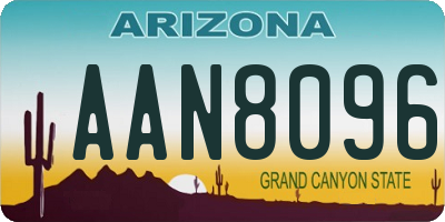 AZ license plate AAN8096