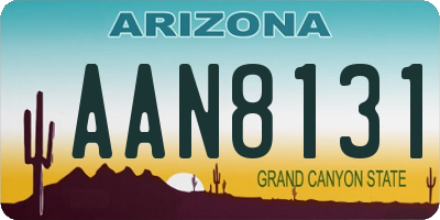 AZ license plate AAN8131