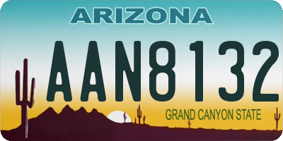 AZ license plate AAN8132
