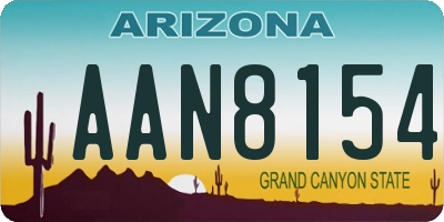 AZ license plate AAN8154