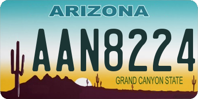 AZ license plate AAN8224