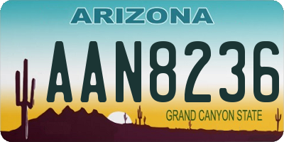 AZ license plate AAN8236