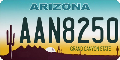 AZ license plate AAN8250