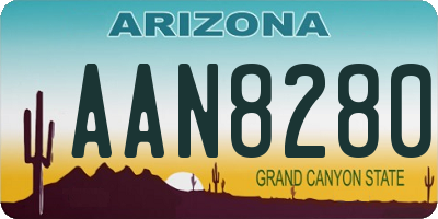 AZ license plate AAN8280