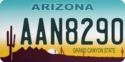 AZ license plate AAN8290