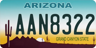 AZ license plate AAN8322