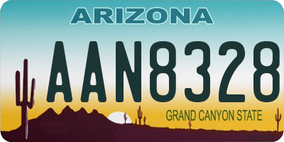 AZ license plate AAN8328