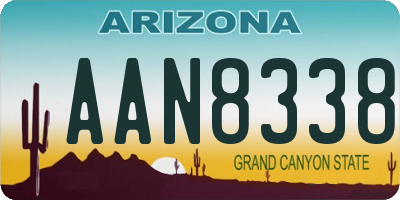 AZ license plate AAN8338