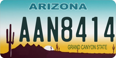 AZ license plate AAN8414