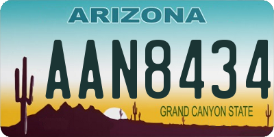 AZ license plate AAN8434