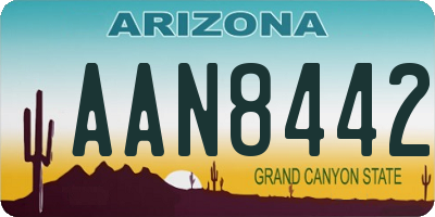 AZ license plate AAN8442