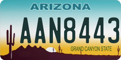 AZ license plate AAN8443