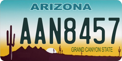 AZ license plate AAN8457