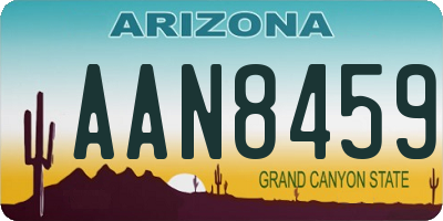 AZ license plate AAN8459