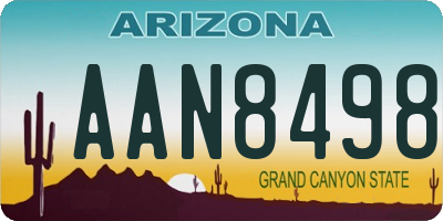 AZ license plate AAN8498