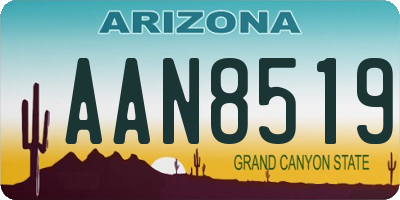 AZ license plate AAN8519