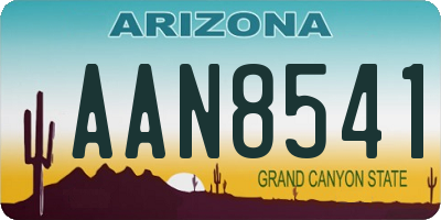 AZ license plate AAN8541