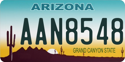 AZ license plate AAN8548