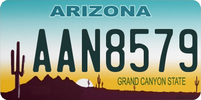 AZ license plate AAN8579