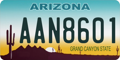 AZ license plate AAN8601