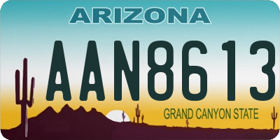 AZ license plate AAN8613