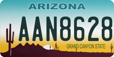 AZ license plate AAN8628