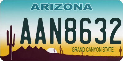 AZ license plate AAN8632