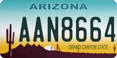 AZ license plate AAN8664