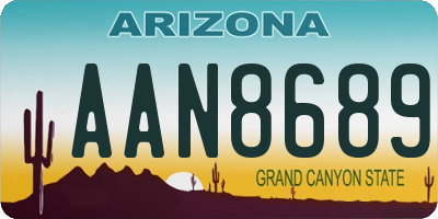 AZ license plate AAN8689