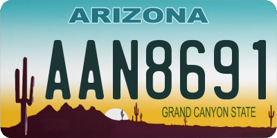 AZ license plate AAN8691
