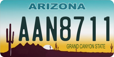AZ license plate AAN8711
