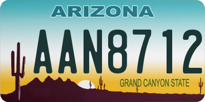 AZ license plate AAN8712