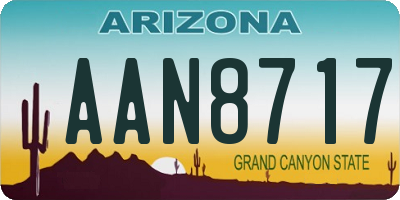AZ license plate AAN8717