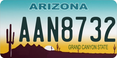 AZ license plate AAN8732