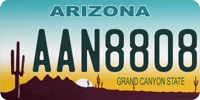 AZ license plate AAN8808