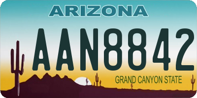 AZ license plate AAN8842