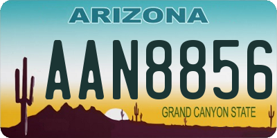 AZ license plate AAN8856