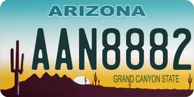 AZ license plate AAN8882