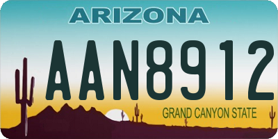 AZ license plate AAN8912